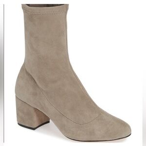 Schutz Lupe Stretch Bootie in Mouse Suede NWT Size 8